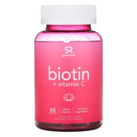 Sports Research, Biotin + Vitamin C, Natural Berry, 60 Gummies