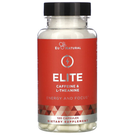 Eu Natural, ELITE, Caffeine & L-Theanine, 120 Capsules