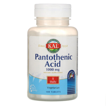 KAL, Ácido Pantotênico, 1000 mg, 100 Comprimidos