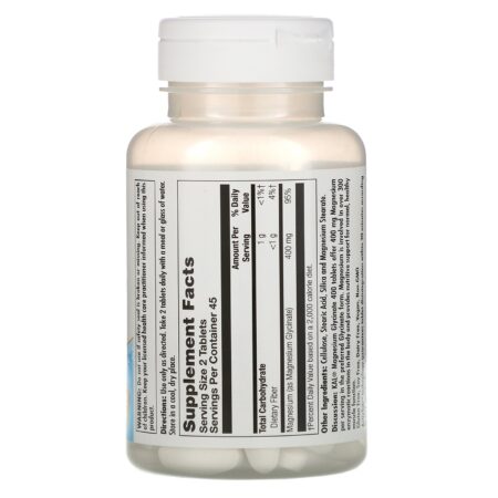 KAL, Glicinato de magnésio 400, 400 mg, 90 Comprimidos - Image 2