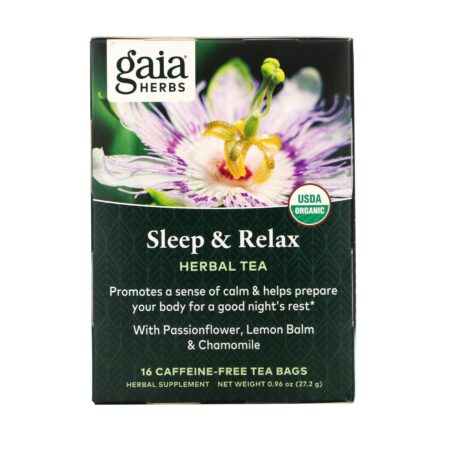 Gaia Herbs, Chá de Ervas, Dormir e Relaxar, Sem Cafeína, 16 Saquinhos de Chá, 27,2 g (0,96 oz) - Image 3