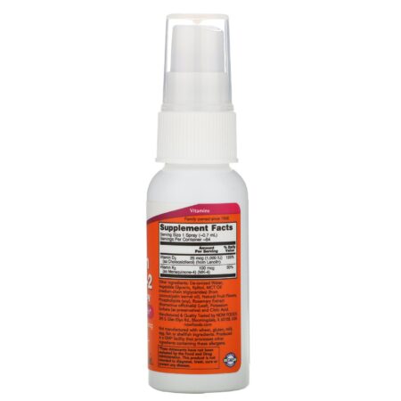 Now Foods, Vitamin D-3 & K-2, Liposomal Spray, 2 fl oz (59 ml) - Image 2