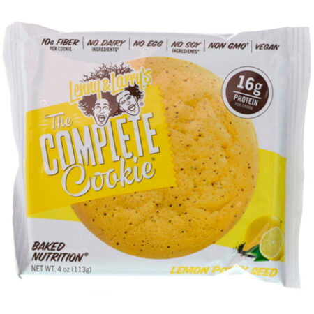 Lenny & Larry's, The COMPLETE Cookie, Lemon Poppy Seed, 12 Cookies, 4 oz (113 g) Each - Image 4