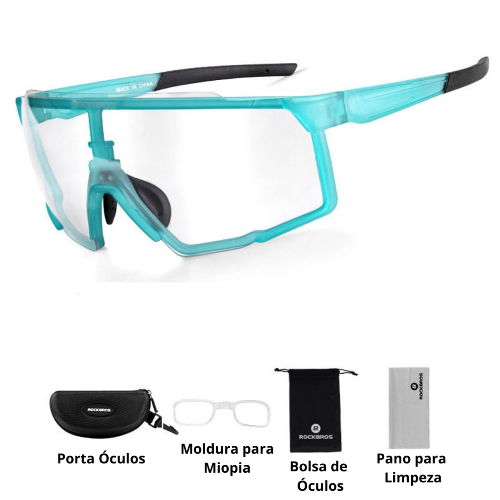Óculos Ciclismo com Proteção UV400 Masculino/Feminino RockBros - Imagem 6