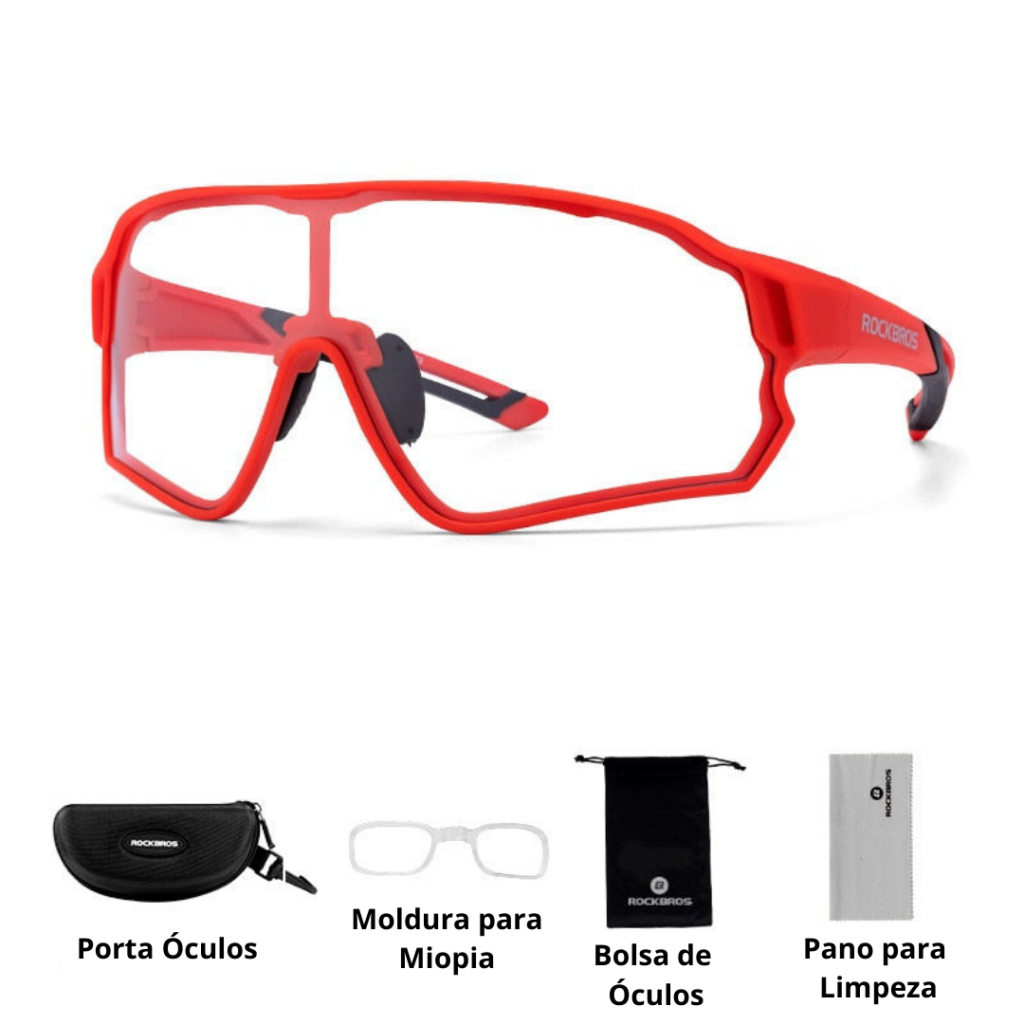 Óculos Ciclismo com Proteção UV400 Masculino/Feminino RockBros - Imagem 7