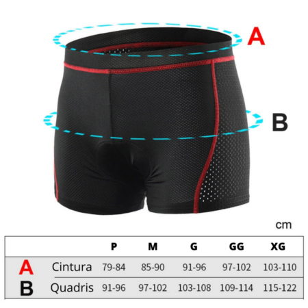 Short Bermuda Ciclismo Com Almofada em Gel 5D - Imagem 5