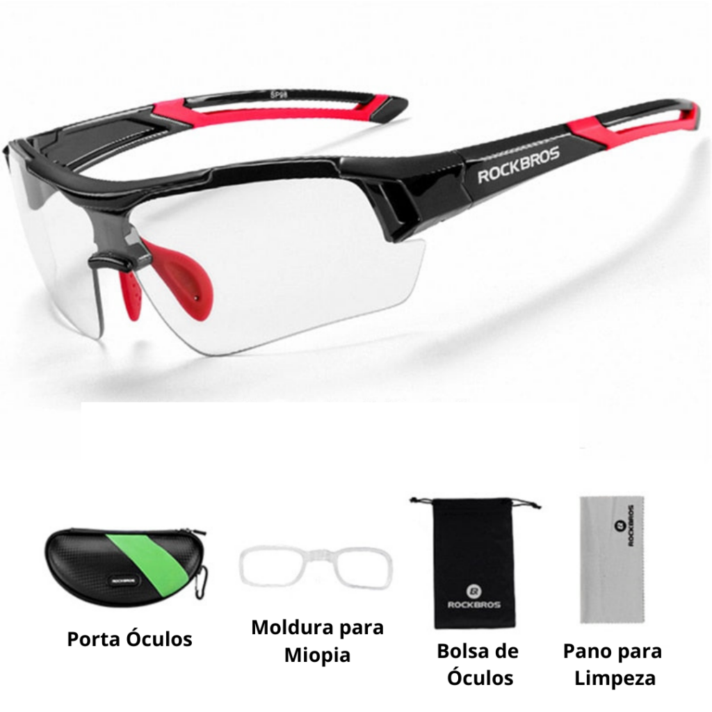 Óculos Ciclismo com Proteção UV400 Masculino/Feminino RockBros - Imagem 14