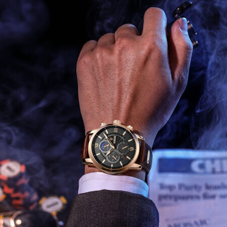 Relógio Masculino Lige Ocean King Com Pulseira de Couro — foto 13 Relógio Masculino Lige Ocean King Com Pulseira de Couro — foto 13