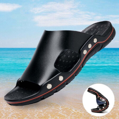 Chinelo de Couro Ortopédico com Sola Antiderrapante — foto 8