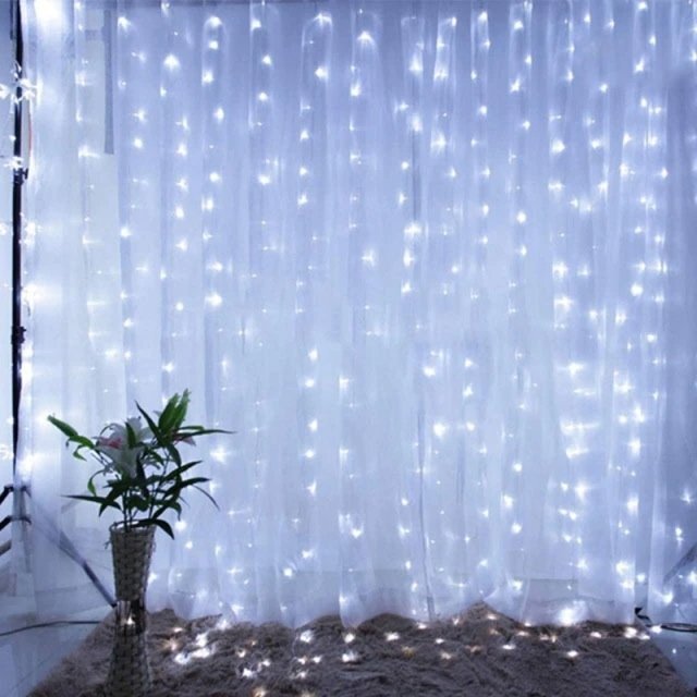Cortina de Led com 300 Luzes e 8 Modos para Natal - Imagem 2