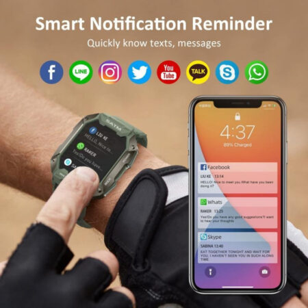 Smartwatch Militar C20 Anti-choque À Prova D'água De 50 M. - Imagem 4