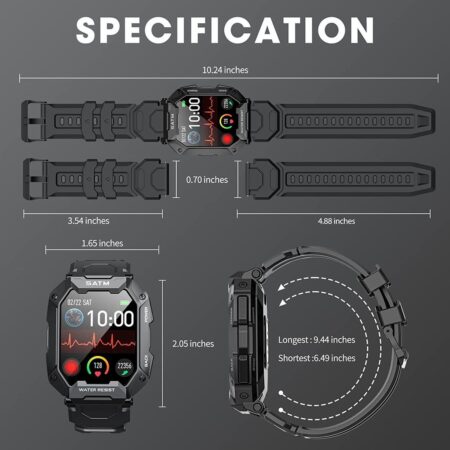 Rastreador De Condicionamento Físico Tático Smartwatches 5at - Image 16