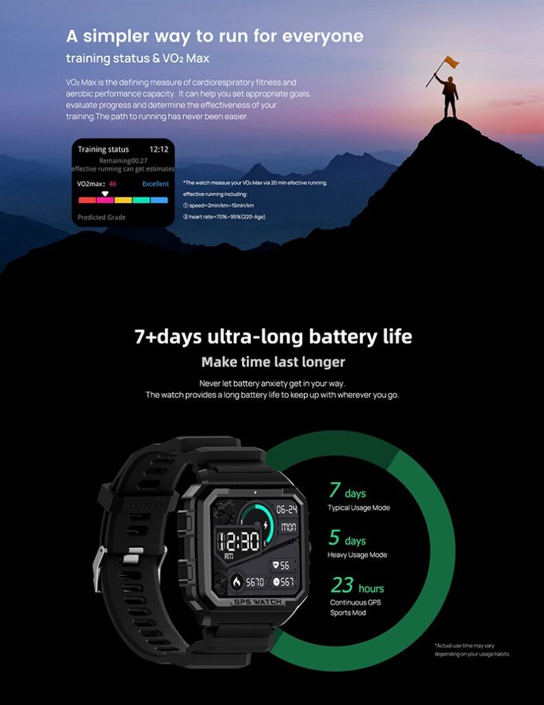 Relógio Inteligente North Edge Gps Sport Monitor - Imagem 8