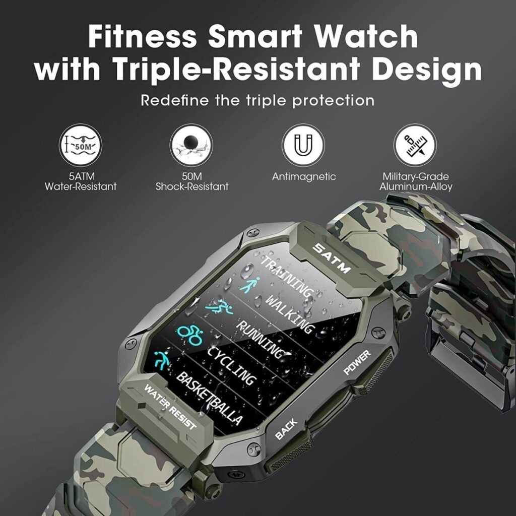 Rastreador De Condicionamento Físico Tático Smartwatches 5at - Imagem 7