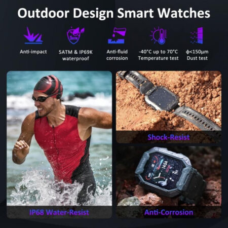 Smartwatch Militar C20 Anti-choque À Prova D'água De 50 M. - Imagem 6