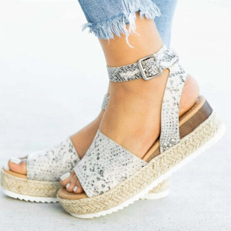 Sandália Flatform Corda Amarração Flower - Imagem 5