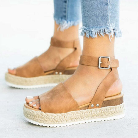 Sandália Flatform Corda Amarração Flower - Imagem 10