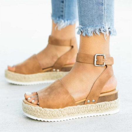 Sandália Flatform Corda Amarração Flower - Imagem 2