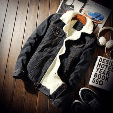Jaqueta Jeans Overside Masculina Forroda em Lã - Imagem 7
