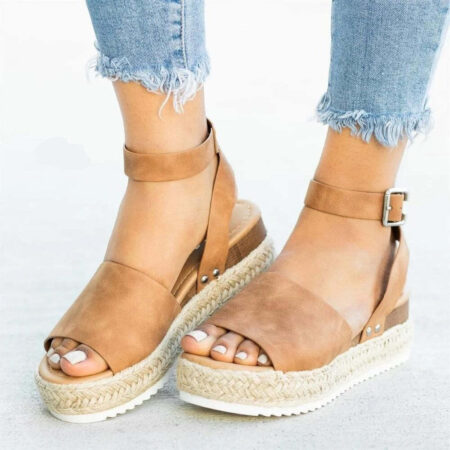Sandália Flatform Corda Amarração Flower - Imagem 3