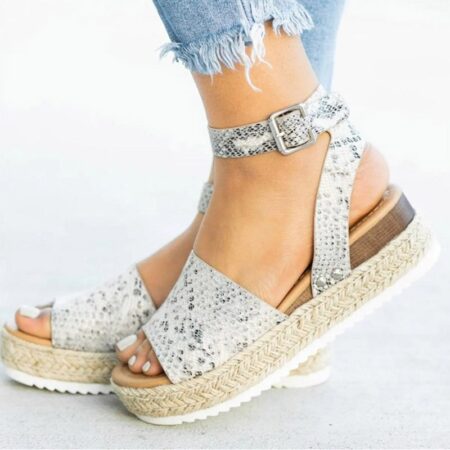 Sandália Flatform Corda Amarração Flower - Imagem 12