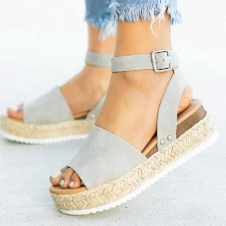 Sandália Flatform Corda Amarração Flower - Imagem 8