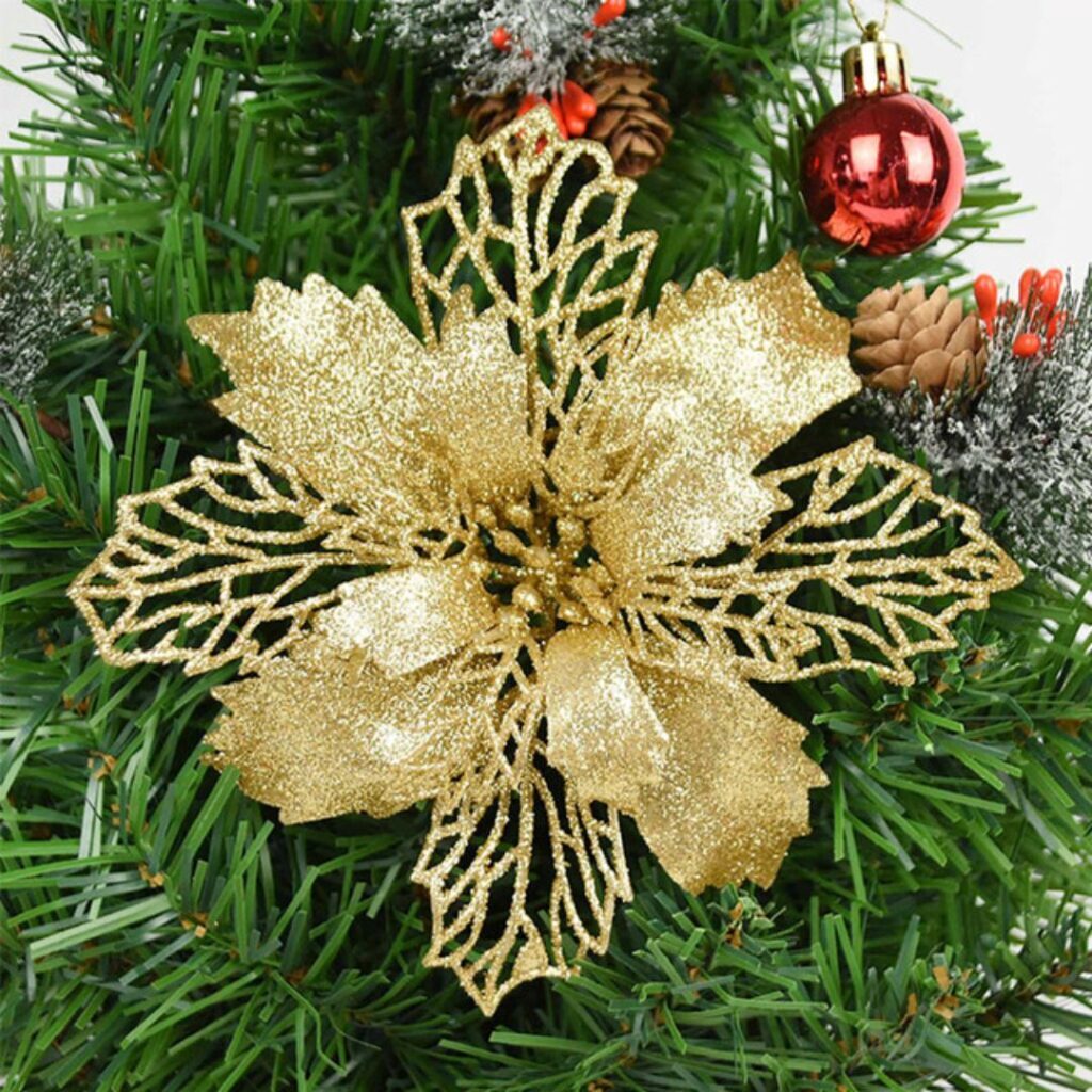 Kit 5 Flores Decoração para Natal - Imagem 7