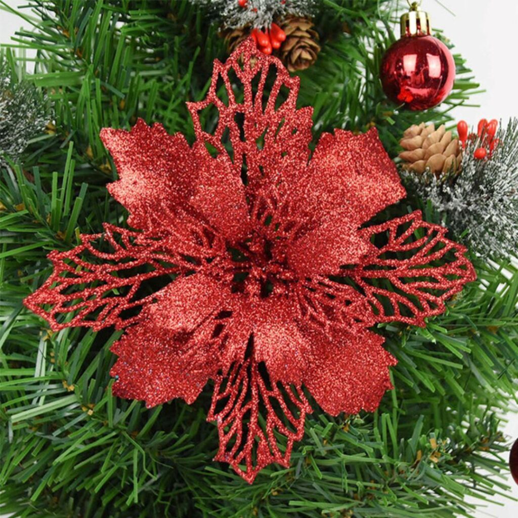 Kit 5 Flores Decoração para Natal - Imagem 6