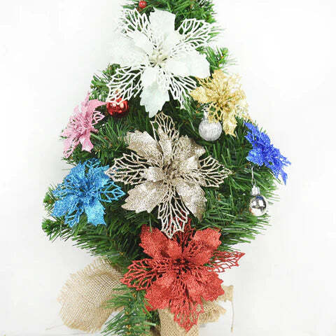 Kit 5 Flores Decoração para Natal - Imagem 2