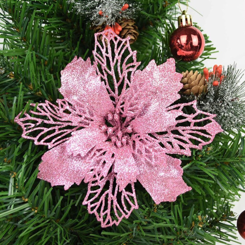 Kit 5 Flores Decoração para Natal - Imagem 4