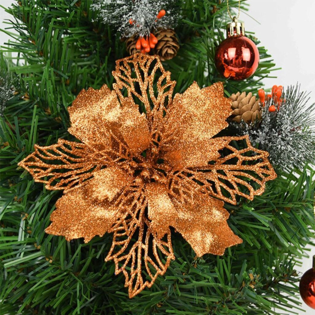 Kit 5 Flores Decoração para Natal - Imagem 9