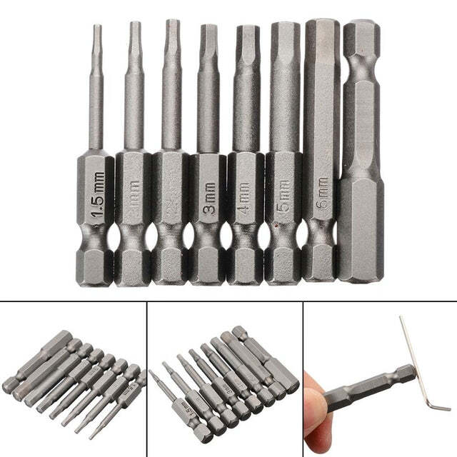 Kit Completo Brocas Hexagonal Magnética 7 Peças - Imagem 2