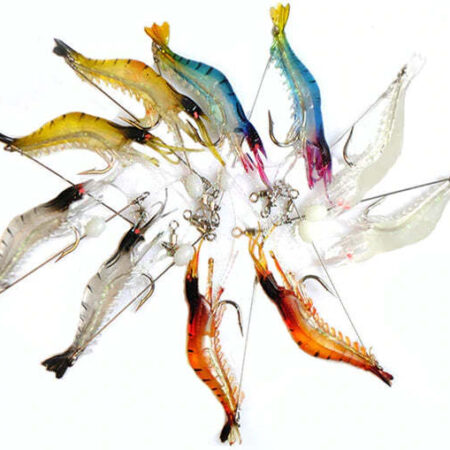 Kit com 5 Iscas de Camarões Artificiais Para Pesca - Imagem 2
