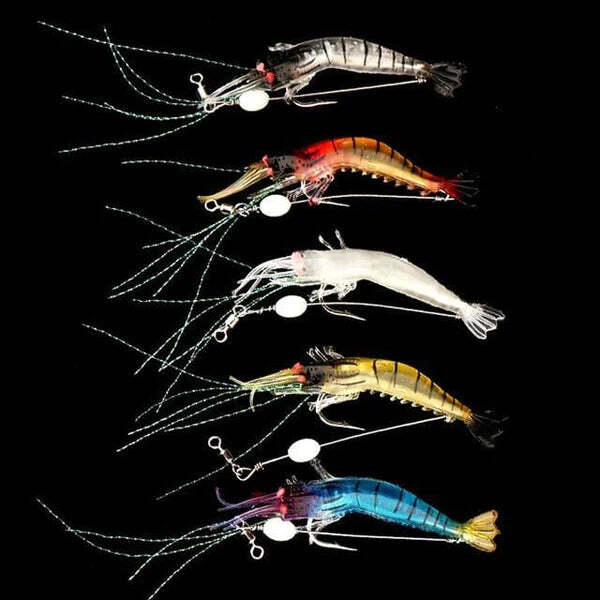 Kit com 5 Iscas de Camarões Artificiais Para Pesca - Imagem 3