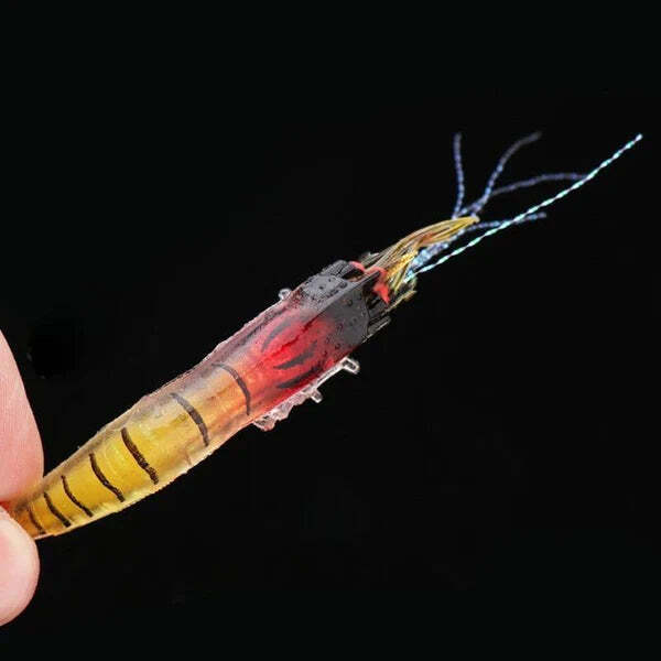 Kit com 5 Iscas de Camarões Artificiais Para Pesca - Imagem 4