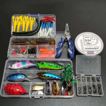 Kit para Pesca com 164 Peças - Linha, Anzol e Iscas Artificiais - Imagem 2