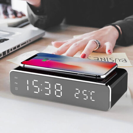 Relógio Digital Com Carregador Sem Fio - TechCharge - Imagem 7