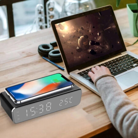 Relógio Digital Com Carregador Sem Fio - TechCharge - Imagem 6