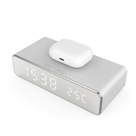 Relógio Digital Com Carregador Sem Fio - TechCharge - Imagem 2