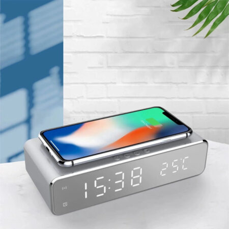 Relógio Digital Com Carregador Sem Fio - TechCharge - Imagem 5