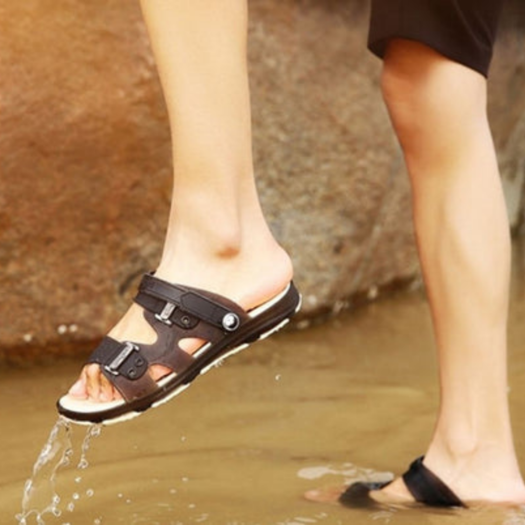 Sandália de Couro Masculina Ortopédica - Imagem 7