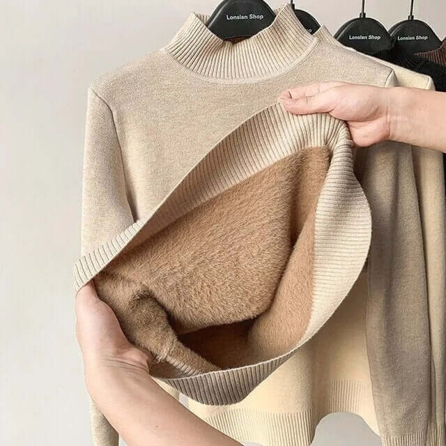 Suéter Térmico Feminino Forrado em Veludo Termo Comfort - Edição de Luxo - Imagem 2