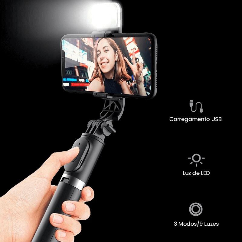 Suporte Tripé Para Celular e Câmera com Estabilizador - Imagem 3