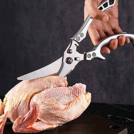 Tesoura de Cozinha Trinchante Multiuso em Aço Inoxidável - Imagem 13