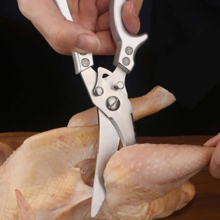 Tesoura de Cozinha Trinchante Multiuso em Aço Inoxidável - Imagem 12