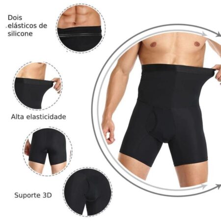 Bermuda Masculina de Compressão Emagrecedora Premium 4FIT - Imagem 3