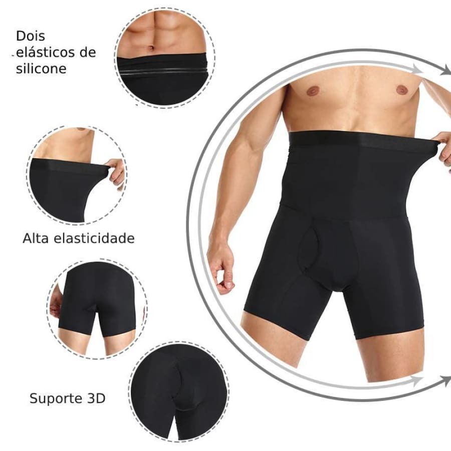 Bermuda Masculina de Compressão Emagrecedora Premium 4FIT - Imagem 3