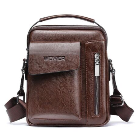 Bolsa Transversal de Couro Masculina Pequena - Imagem 6