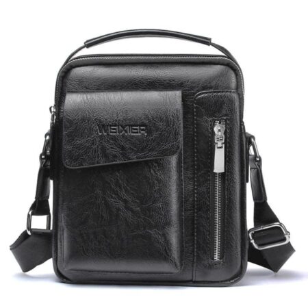 Bolsa Transversal de Couro Masculina Pequena - Imagem 8