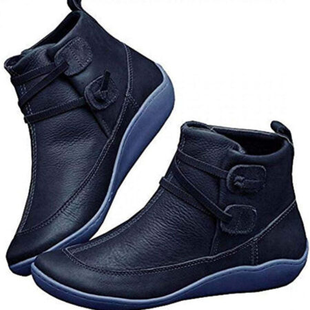 Bota Feminina de Couro Cano Curto Confortável - Imagem 5